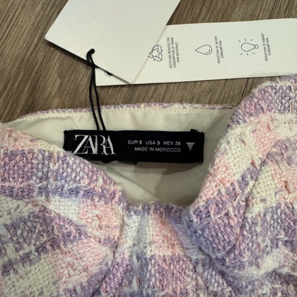 Zara Textured Pink and Purple Top - Picture 6 of 6